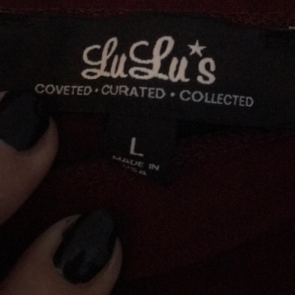 Lulus Off The Shoulder Burgundy Jumpsuit - Picture 4 of 4